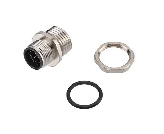 M14 Male Front Mount Socket (Solder, Screw M17x1.5)