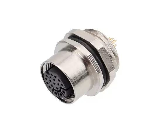M14 Female Front Mount Socket (Solder, Screw M17x1.5)