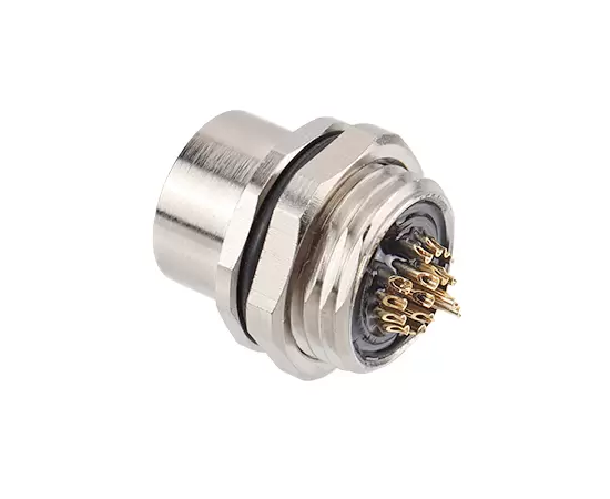 M14 Female Front Mount Socket (Solder, Screw M17x1.5)