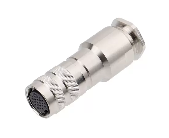 M16 Straight Female Metal Assembled Plug (Solder)