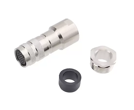 M16 Straight Female Metal Assembled Plug (Solder)