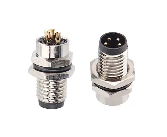 M8 Male Back Mount Socket(Solder, Screw M8*1)