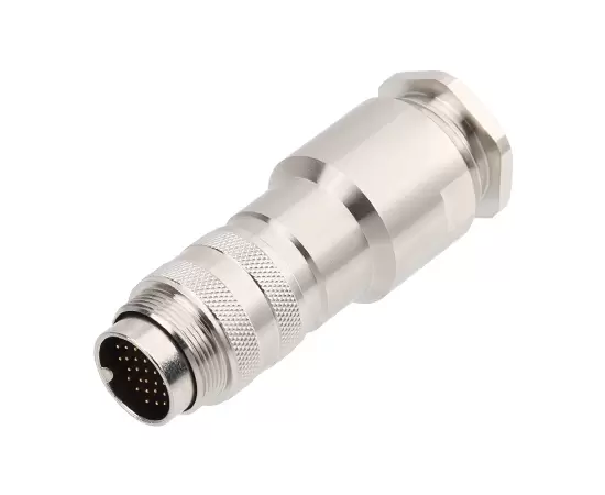 M16 Straight Male Metal Assembled Plug (Solder)