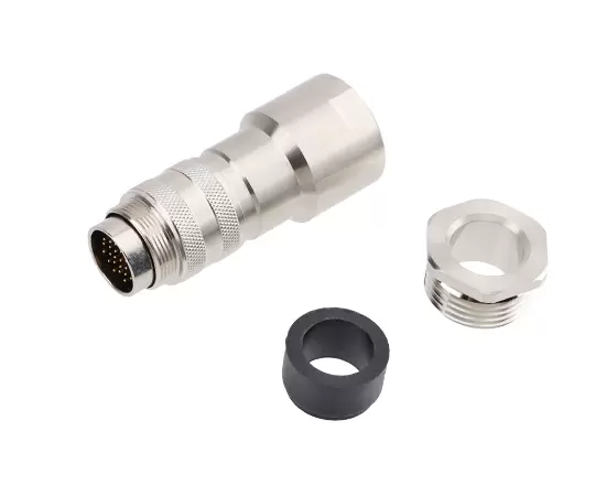 M16 Straight Male Metal Assembled Plug (Solder)