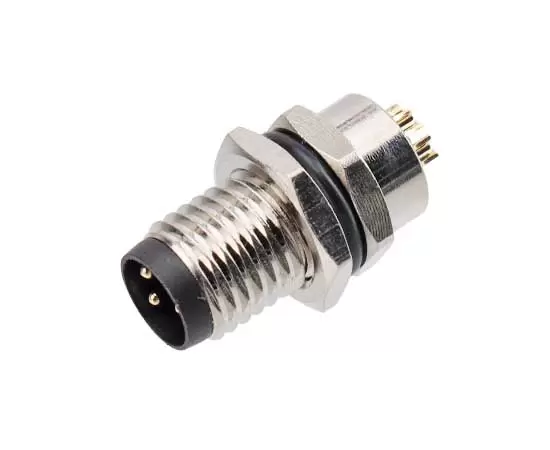 M8 Male Back Mount Socket(PCB, Screw M8*1)