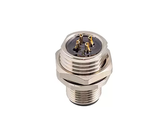 M12 Male Front Mount Socket Solder Screw M16*1.5/PG9