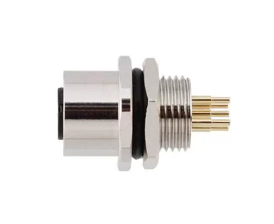 M12 Female Front Mount Socket (PCB, Screw M16x1.5)