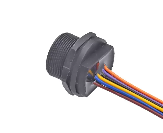 USB Female Back Mount Receptacle with wire(Threaded)