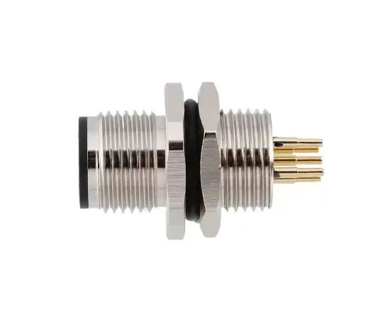 M12 Male Front Mount Socket (PCB Screw M12*1)