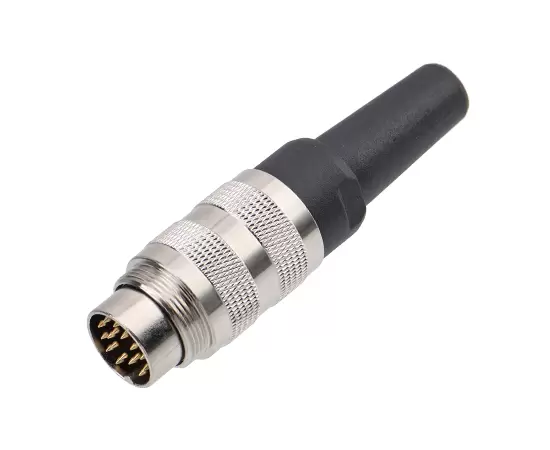 M16 Straight Male Assembled Plug (Solder, Plastic tube)