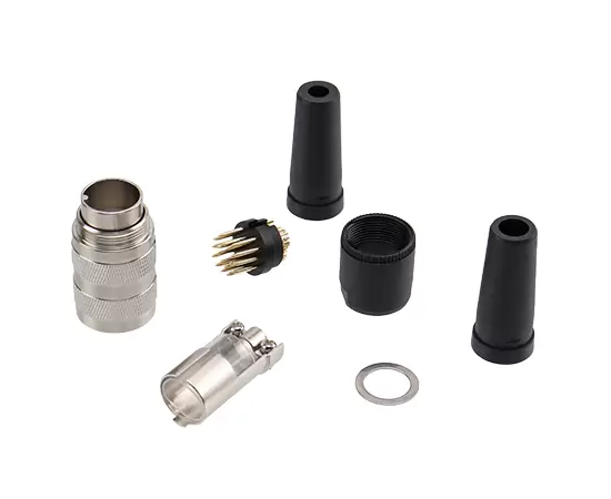 M16 Straight Male Assembled Plug (Solder, Plastic tube)