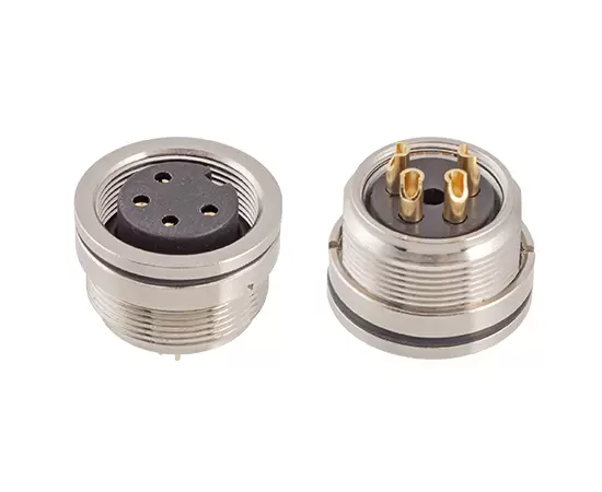 M16 Female Front Mount Socket (Solder, Screw M18*0.75)