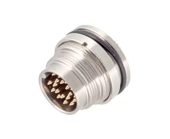 M16 Male Back Mount Socket (Solder, Screw M18*0.75)