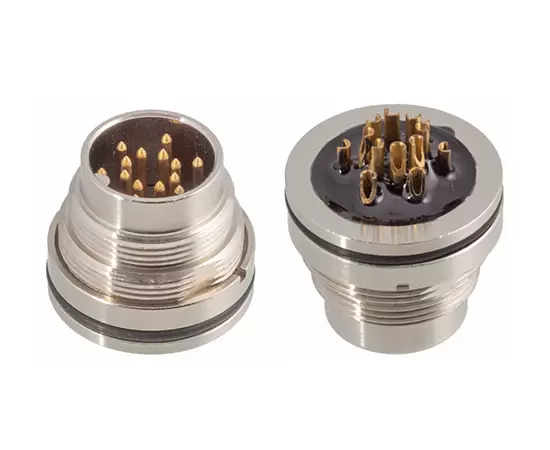 M16 Male Back Mount Socket (Solder, Screw M18*0.75)