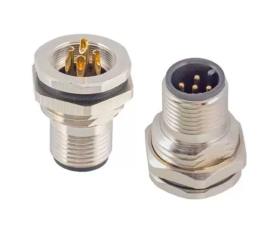 M12 Male Back Mount Socket Solder Screw M16*1.5/PG9