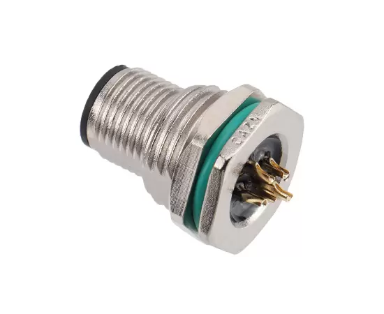 M12 Zinc alloy shell Male Back Mount Socket Solder Screw M16*1.5/PG9