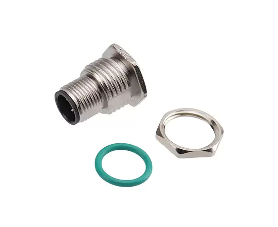 M12 Zinc alloy shell Male Back Mount Socket Solder Screw M16*1.5/PG9