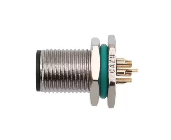 M12 Zinc alloy shell Male Back Mount Socket Solder Screw M12*1