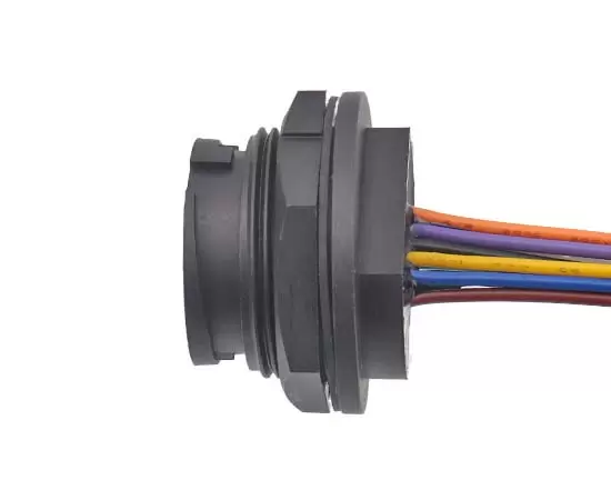 E16 USB Female Back Mount Receptacle with wire(Bayonet)