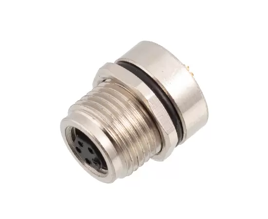 M8 Female Back Mount Socket(Solder, Screw M12*1)