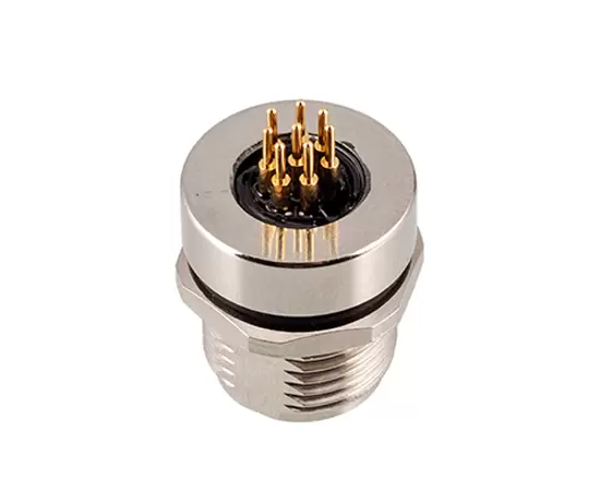 M8 Female Back Mount Socket(PCB, Screw M12*1)