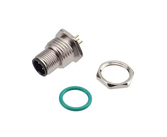 M12 Zinc alloy shell Male Back Mount Socket PCB Screw M16*1.5/PG9