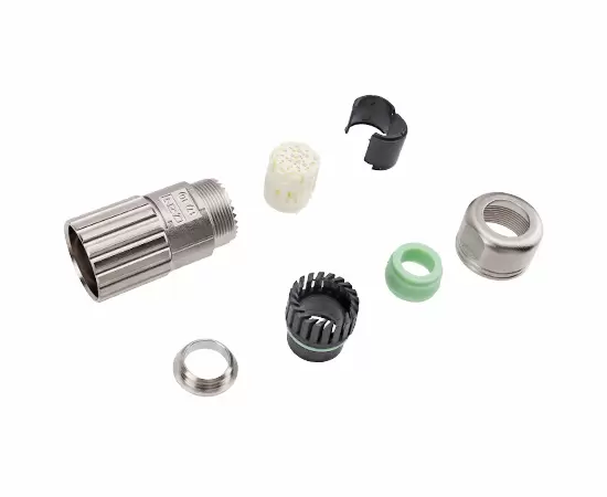 M623 Signal Straight Female Metal Assembled Plug (Crimp)