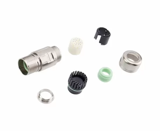 M623 Signal Straight Mating Female Metal Assembled Plug ( Crimp )