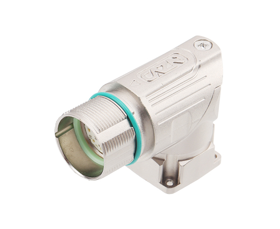 M623 Angled Signal Female Square Assembled Socket (Crimp, Mount hole 19.8x19.8)