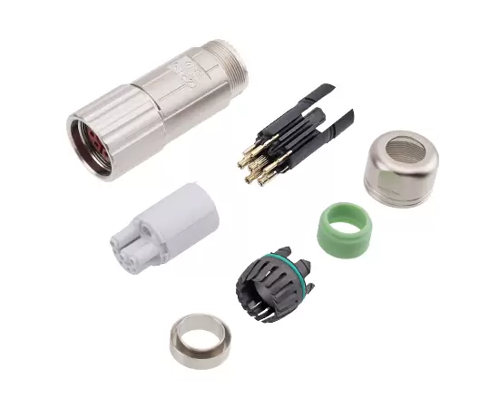 M923 Power Straight Female Metal Assembled Plug ( Crimp )