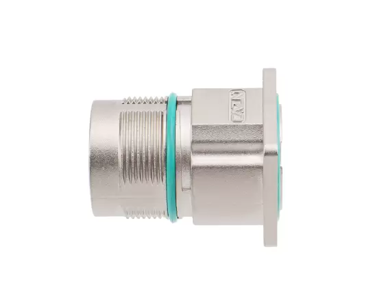 M923 Power Straight Male Socket (Crimp, Mount hole 19.8x19.8)