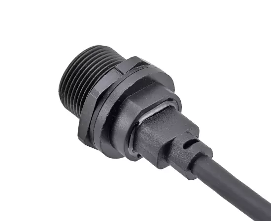 TYPE-C Female Back Mount Receptacle To Male Overmolded Cable(Threaded)