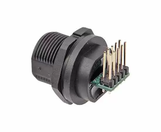 TYPE-C Female Back Mount Angled PCB Receptacle (Threaded)