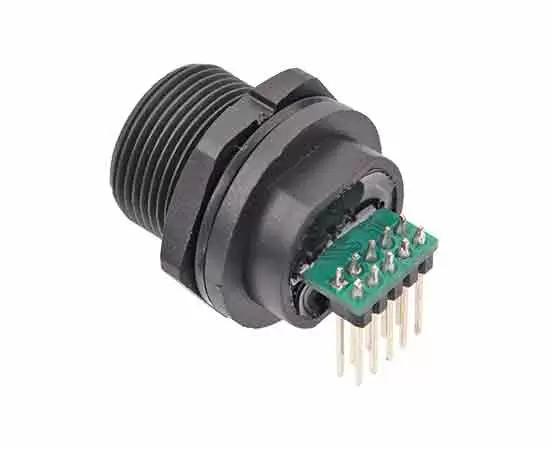 TYPE-C Female Back Mount Angled PCB Receptacle (Threaded)