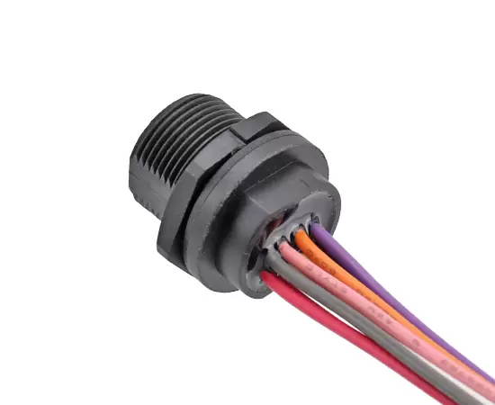 TYPE-C Female Back Mount Receptacle with wire(Threaded)