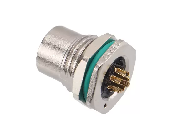 M12 Zinc alloy shell Female Back Mount Socket Solder Screw M16*1.5/PG9