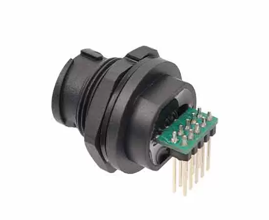 TYPE-C Female Back Mount Angled PCB Receptacle (Bayonet)