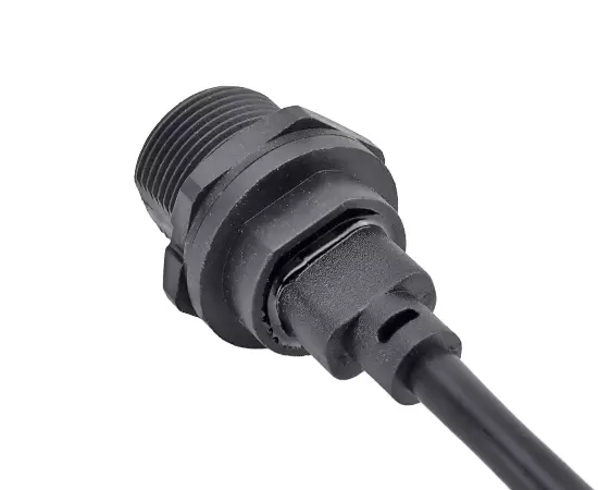 MICRO USB Female Back mount Receptacle to USB 2.0 Male Overmolded Cable(Threaded)