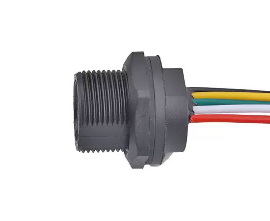 MICRO USB Female Back Mount Receptacle With Wire(Threaded)