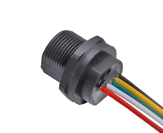 MICRO USB Female Back Mount Receptacle With Wire(Threaded)