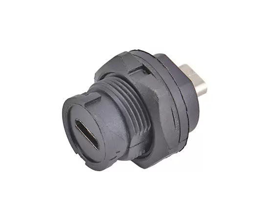 MICRO USB Female to Female Back Mount Receptacle(Bayonet)