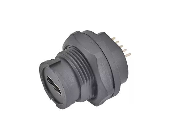 MICRO USB Female Back Mount PCB Receptacle(Bayonet)