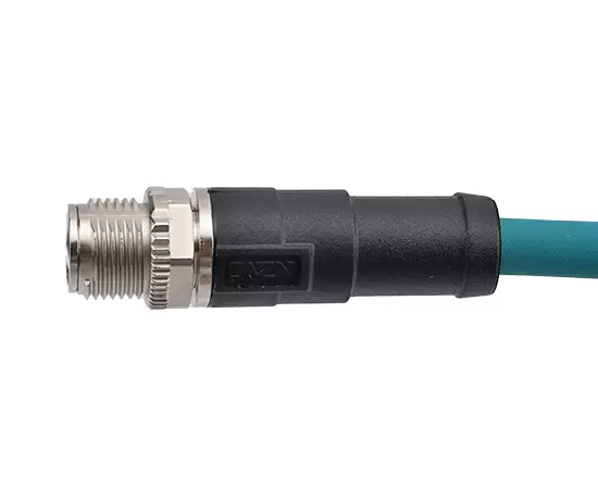 M12 Straight Male Overmolded Plug (Data type, Shielded)