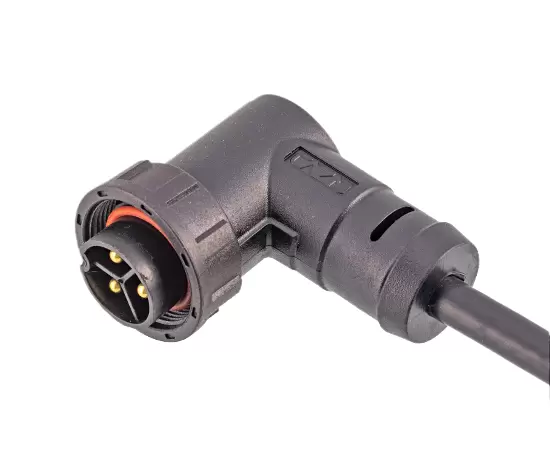 E13 Male Overmolding Angle Plug Cable (Threaded)