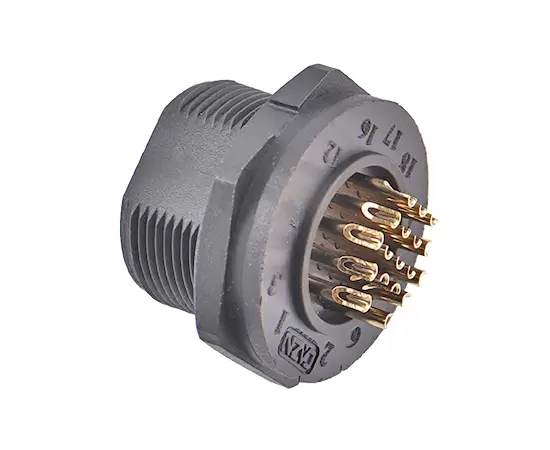 E13 Back Mount Solder Male Receptacle (Threaded)