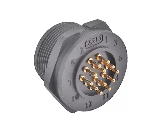 E13 PCB Back Mount Male Receptacle (Threaded)