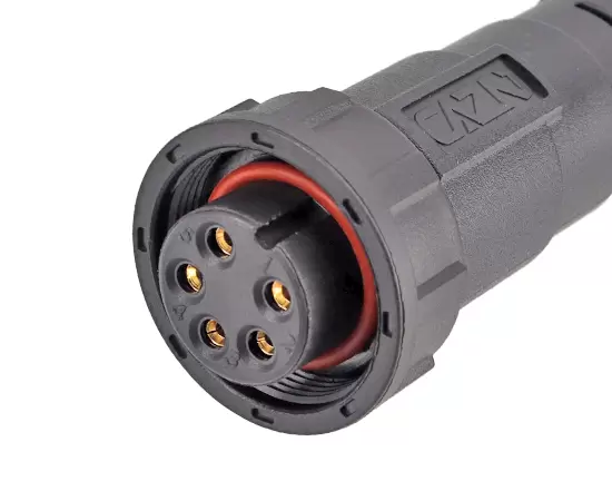 E13 Female Overmolding Straight Plug Cable (Threaded)