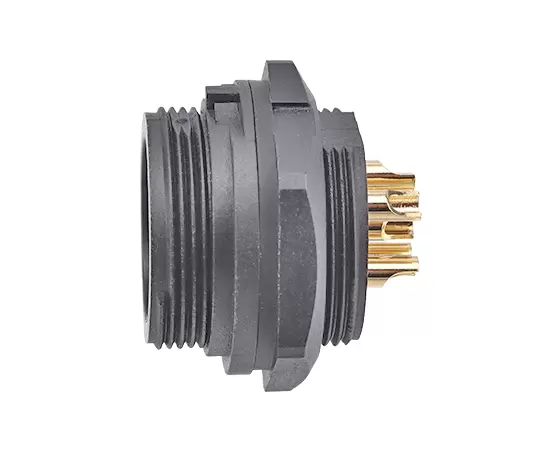 E13 Front Mount Solder Female Receptacle (Threaded)