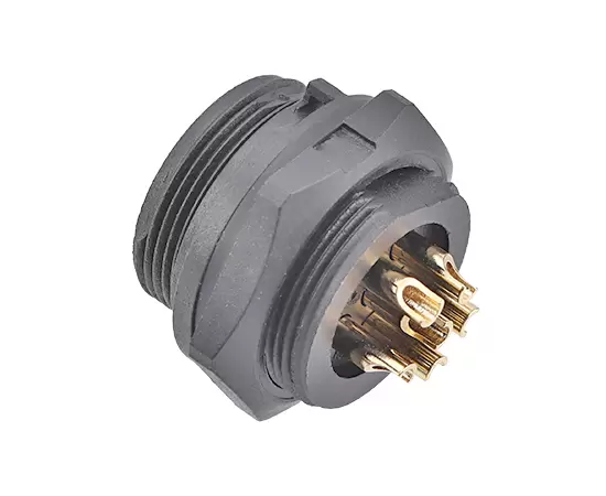 E13 Front Mount Solder Female Receptacle (Threaded)