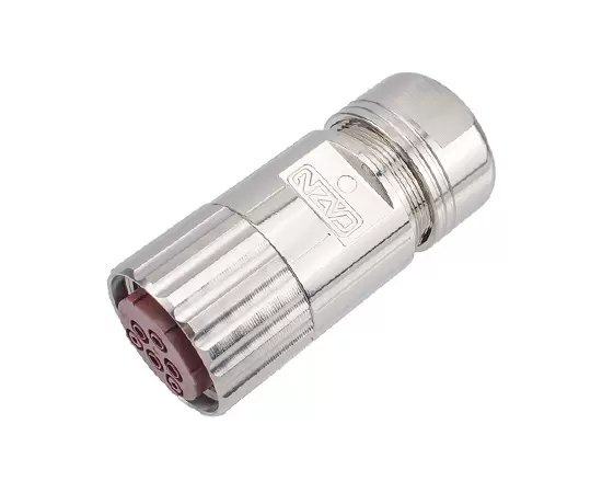 M40 Signal Straight Female Metal Assembled Plug (Crimp)